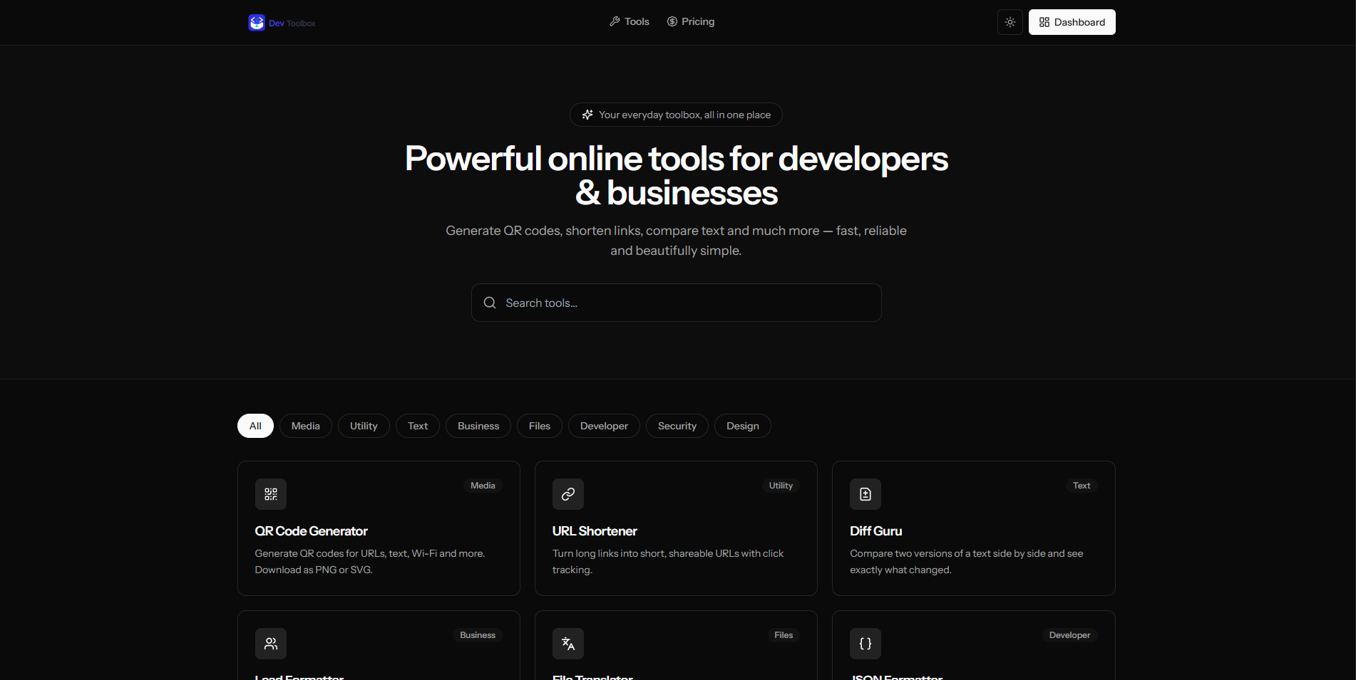 Dev ToolBox screenshot